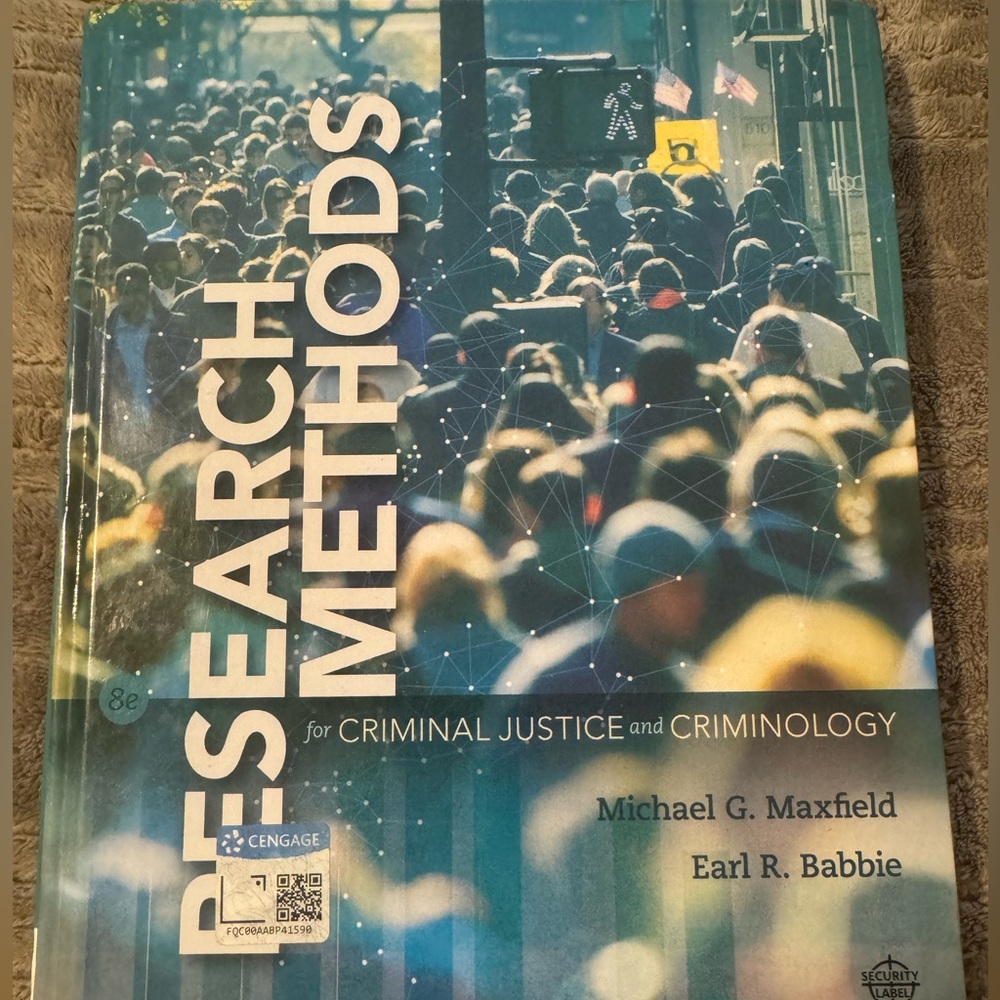 Textbook Research methods for criminal justice and criminology 
8th edition